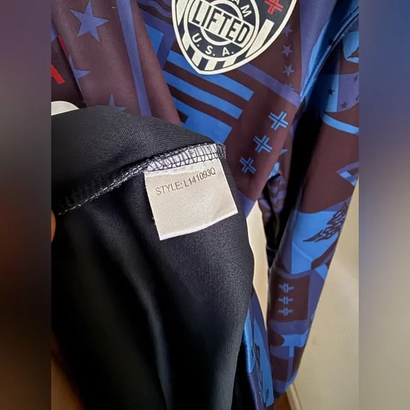 LRG Lifted Research Group Jersey LRG Adult Large Long Sleeve Graphic Team USA 47 - Picture 9 of 12